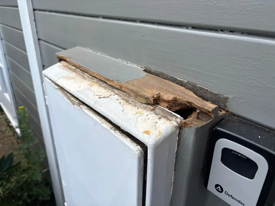 Timber surround restoration — Before